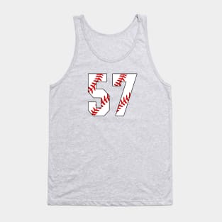 Baseball Number 57 #57 Baseball Shirt Jersey Favorite Player Biggest Fan Tank Top